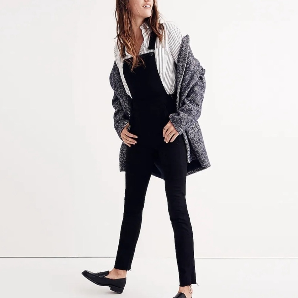 Madewell • Skinny Overalls in Lunar Wash (Washed Black) XS